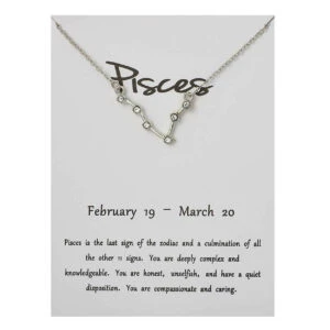 Stjärntecken Halsband Fiskarna Pisces Gåvohalsband