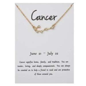Stjärntecken halsband kräftan cancer gåvohalsband guld