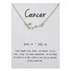 Stjärntecken Halsband Kräftan Cancer Gåvohalsband Silver