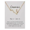 Stjärntecken Halsband Tvillingarna Gemini Gåvohalsband Guld