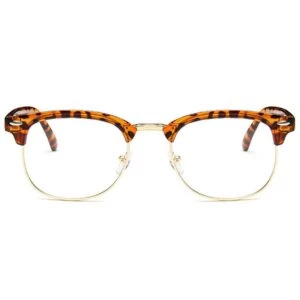 Leopard Clubmaster Glasögon Utan Styrka Klarglasögon