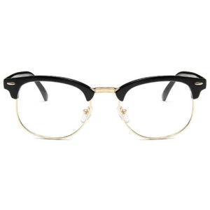 Svarta clubmaster glasögon utan styrka klarglasögon
