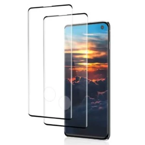 2-pack galaxy s10 plus hd skärmskydd kolfiber härdat glas