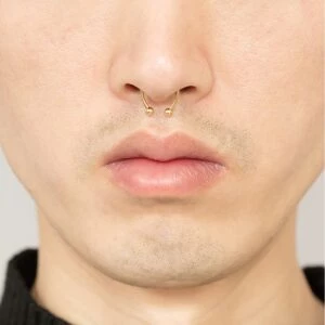 Magnetisk Fake Näsring Septum Näspiercing Silver