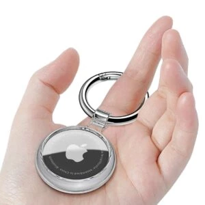 2-pack genomskinligt apple airtag fodral 360 heltäckande