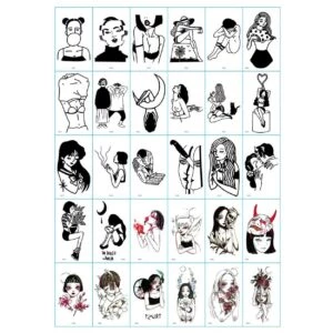 30-pack temporära tatueringar faketatueringar gnuggisar