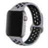 Apple Watch 42/44/45 Sportarmband Med Hål Grå Svart