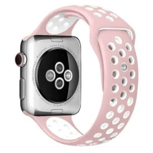 Apple watch 42/44/45 sportarmband med hål svart grå