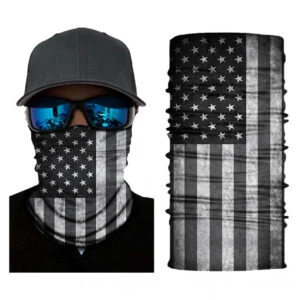 Multifunktionell scarf halsduk bandana grå amerikansk flagga