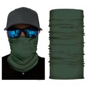 Multifunktionell scarf halsduk ansiktsmask bandana grön