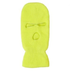 Balaklava skidmask rånarluva neon gul