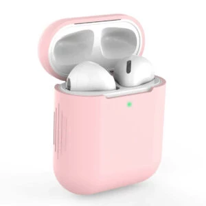 Ljusrosa airpods 1/2 skal case fodral stötsäkert skyddsfodral