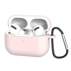 Apple airpods pro fodral stötsäkert skyddsfodral silikon rosa