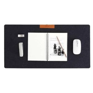 Skrivbordsunderlägg 80x30cm svart filt - stor musmatta
