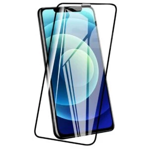 [2-pack] iphone 13 hd skärmskydd kolfiber härdat glas