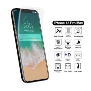 2-pack heltäckande iphone 13 pro max skärmskydd displayfilm nano