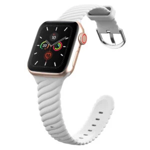 Ribbat apple watch silikonarmband 42/44/45 vit