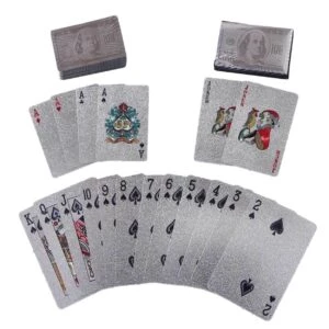 Silverpläterade Spelkort Poker Kortlek I Silver Dollar