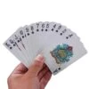 Silverpläterade spelkort poker kortlek i silver dollar