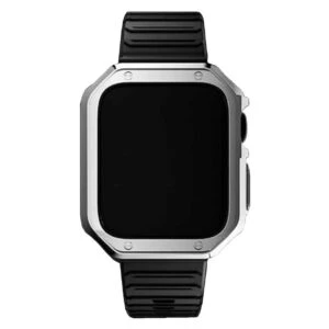 Apple watch 38/40/41mm svart armband + tpu skal bumper svart