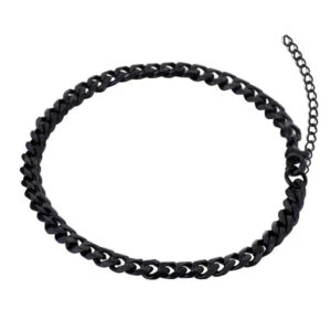 Justerbar Pansanlänk Kedjearmband Svart Kedja 5mm