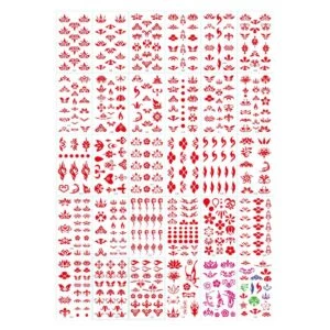 30-pack röda gnuggisar temporära fake tatueringar