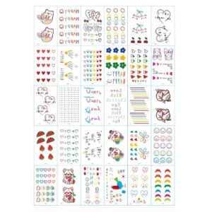 30-pack gnuggisar temporära fake tatueringar färg