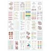 30-pack Temporära Fake Tatueringar Gnuggisar Färg