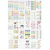 30-pack Temporära Fake Tatueringar Gnuggisar Färgglada Figurer