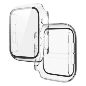 Apple watch 7 41mm skal case med tempererat glas transparent