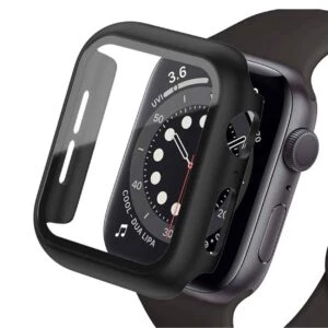 Apple Watch 7 41mm Skal Case Med Tempererat Glas Svart