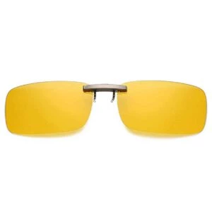Clip-on solglasögon metall gul night vision 37x59mm
