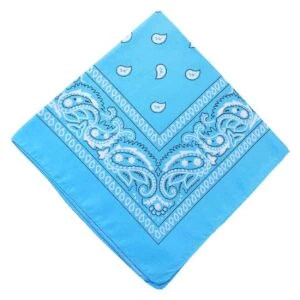 Bandana scarf sjal snusnäsduk paisleymönster ljus blå