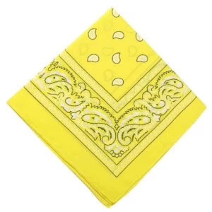 Bandana scarf sjal snusnäsduk paisleymönster gul