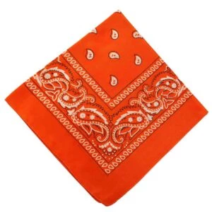 Bandana scarf sjal snusnäsduk paisleymönster orange