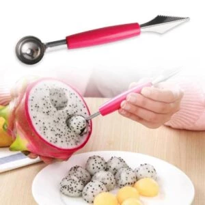 Sked för bollar av melon, frukt och glass - melonskopa - glasskopa