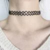 12-pack svarta choker halsband stretch spets lace