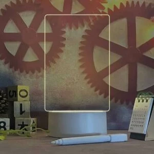 Led anteckningstavla bordslampa med penna