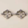 Fake bröstpiercing utan hål nipple piercing bröstvårta svart