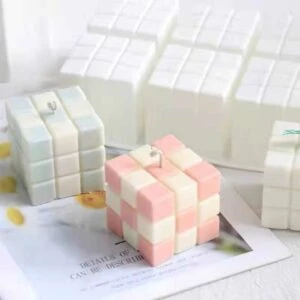 Silikon ljusform stearinljus diy 6st kuber rubiks