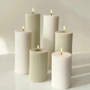 Silikon ljusform diy ribbat stearinljus