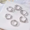 12-pack tåringar ringar justerbar storlek - silver