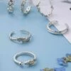 12-pack tåringar ringar justerbar storlek - silver