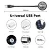 Mini usb led discolampa för bil nattlampa