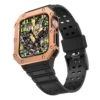 Apple Watch Silikonarmband Med Bumper Skal 42/44/45 Svart Roséguld