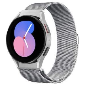 Galaxy watch 4/5 metall armband 20mm milanese mesh silver