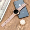 Galaxy watch armband 20mm 4/5 40/42/44/45mm beige guld