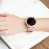 Galaxy watch armband 20mm 4/5 40/42/44/45mm beige guld