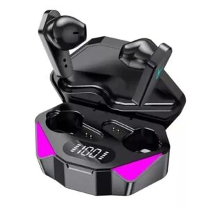 Trådlösa rgb gaming tws bluetooth stereo in-ear hörlurar usb-c svart