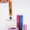 Mini refill parfymflaska - påfyllningsbar resebehållare 5ml silver